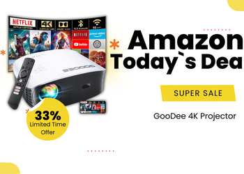 GooDee 4K Smart Projector – Save $110 Today!