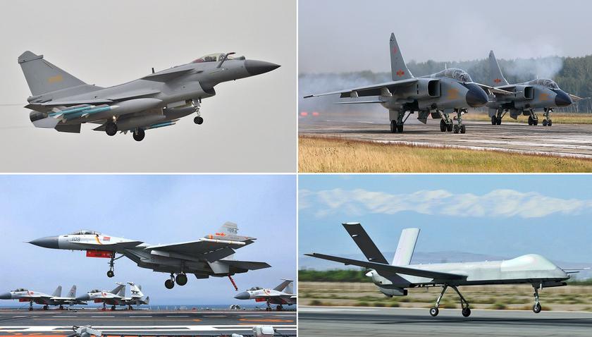 14 истребителей Су-30, J-10 и JH-7, ядерные бомбардировщики H-6J, дроны – TB-001, BZK-005 и CH-4 – китайские военные самолёты вновь окружили Тайвань