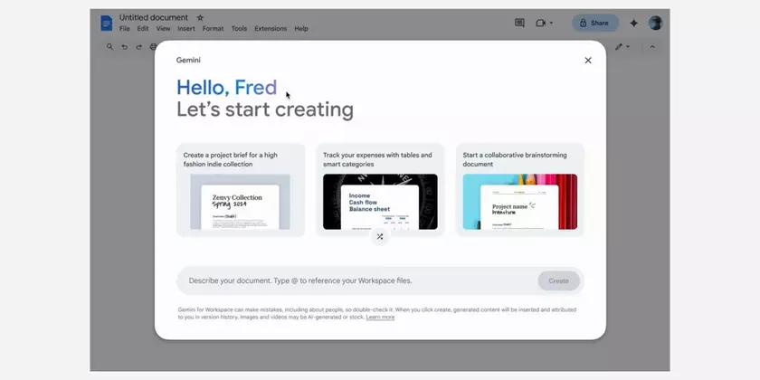 Google раскрывает новую функцию в Docs: 'Help me create' для создателей контента