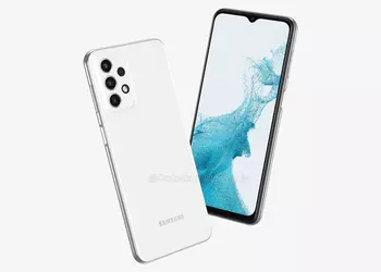Samsung Galaxy A23 5G shown in renderings with a design in the style of the more expensive Galaxy A72 and Galaxy A52