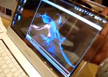 Ноутбук Samsung с прозрачным OLED-дисплеем (видео)