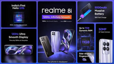 realme 8i w/ MediaTek Helio G96 priced in the Philippines