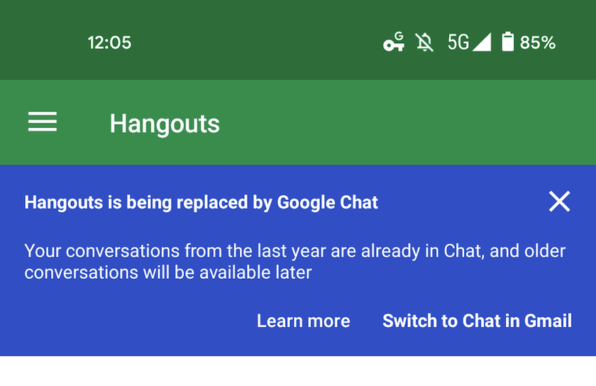 Gmail chat late