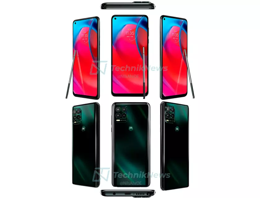 Moto G Stylus 5G появилась на качественных пресс-рендерах: зелёная расцветка, стилус и дизайн, как у Moto G100