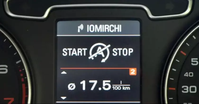 Как работает индикатор отключения системы 'стоп-старт'?