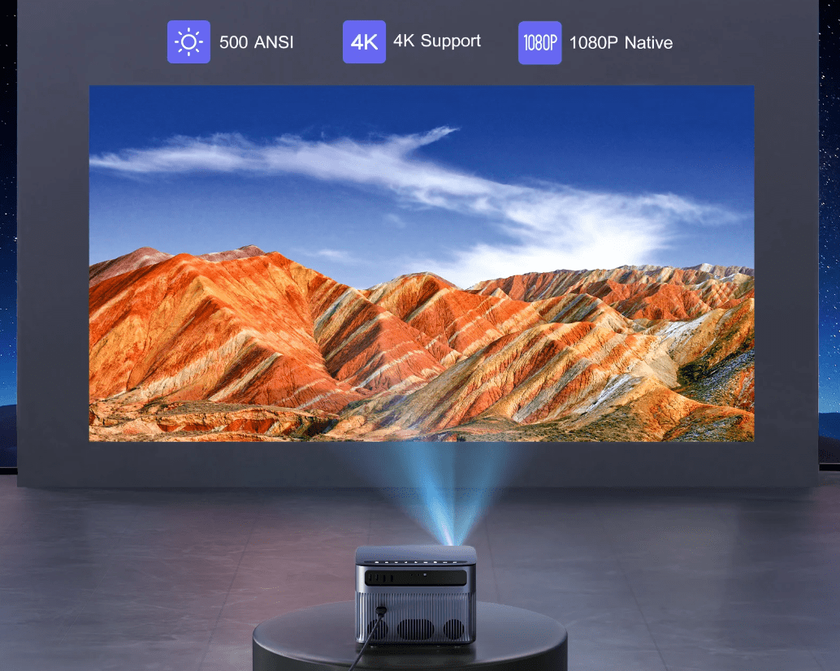 Auto Focus/Keystone] 4K Projector with WiFi 6 and Bluetooth 5.2, 500 ANSI  Lumens WiMiUS P64 Native 1080P Outdoor Movie Proyector, 50% Zoom, Home  Projector Compatible with iOS/Android/HDMI/TV Stick