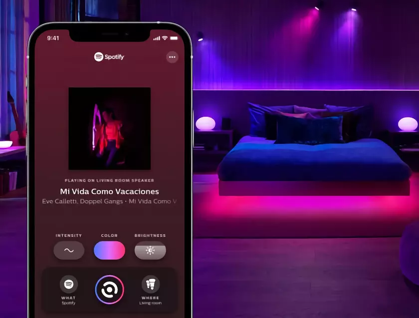 Освещение Philips Hue теперь может напрямую синхронизироваться со Spotify
