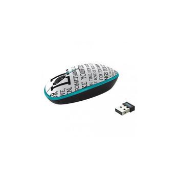 Trust Pebble Wireless Mouse blue text White USB