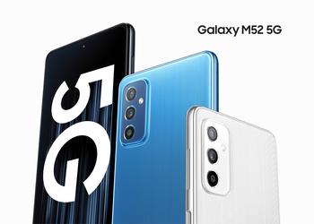 Samsung introduced in Europe Galaxy M52 5G with AMOLED display at 120 Hz, NFC, Snapdragon 778G chip, 64 MP camera and no headphone jack