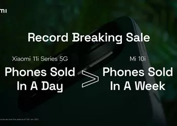 Xiaomi 11i smartphones set a new record - more models sold in a day than Xiaomi Mi 10i in a week