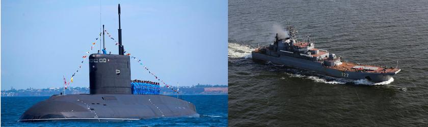 Неизвестные ракеты атаковали судоремонтный завод в Крыму, в результате атаки был поврежден российский десантный корабль и подводная лодка