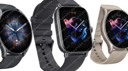 Features, pricing and quality images of Amazfit GTR 3, Amazfit GTR 3 Pro and Amazfit GTS 3 smartwatches have leaked to the web