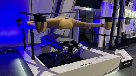 BAE Systems et Malloy Aeronautics présentent un drone T-650 équipé de trois missiles Brimstone.