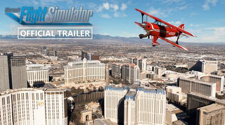 Das neueste kostenlose Update für den Original Microsoft Flight Simulator zeigt Las Vegas aus der Vogelperspektive