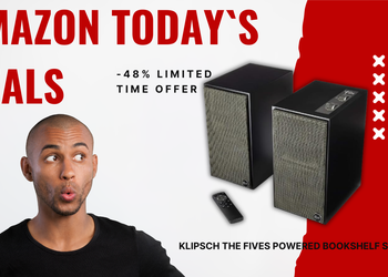 Klipsch The Fives Powered Bookshelf Speakers – 48% Off Limited Time!