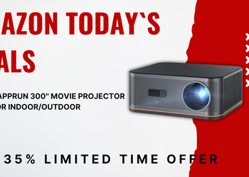 HAPPRUN 300'' Movie Projector – Now $135 Off!