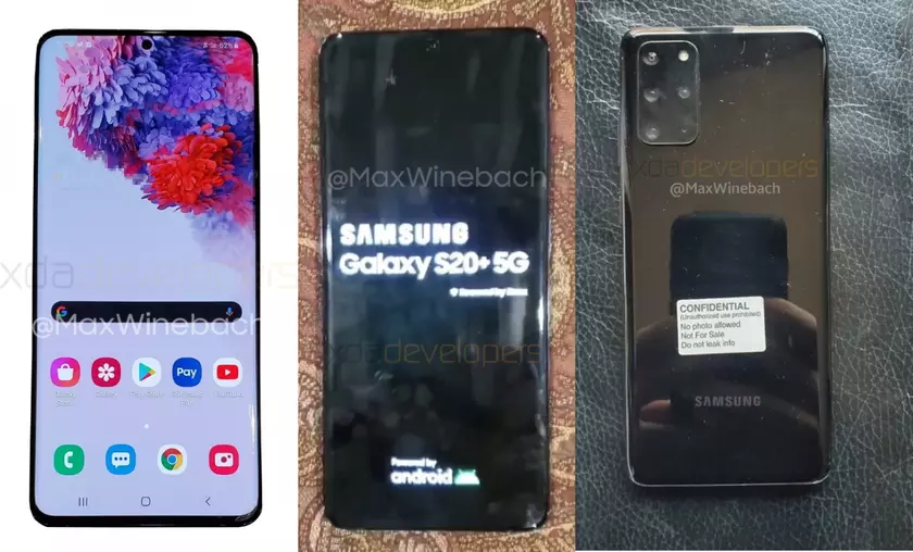 «Живые» снимки Samsung Galaxy S20+ подтвердили название, внешний вид и некоторые особенности смартфона