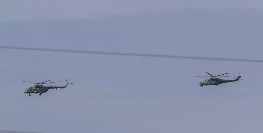 Белорусские военные вертолёты Ми-24 и Ми-8 пересекли воздушное пространство Польши, нарушили государственную границу, пролетели 3 км и улетели домой
