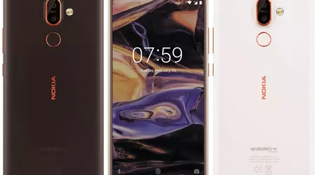 Real photo of Nokia 7 Plus with full-screen design