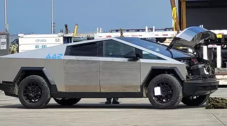 A pre-production Tesla Cybertruck electric pickup truck from the Los Angeles Auto Museum sold for $400,000