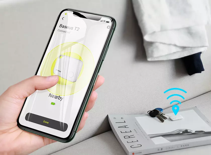Baseus T1/T2: GPS-трекер брелок с двусторонней связью всего за $12/$9