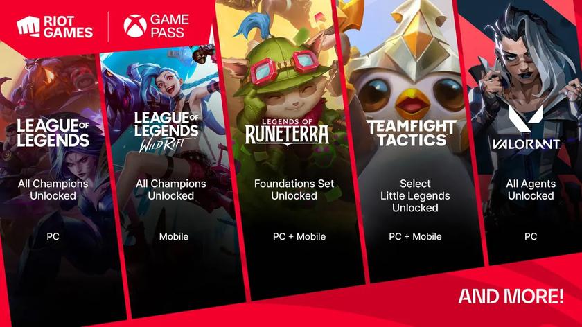 Riot Games projects will appear on Game Pass next week