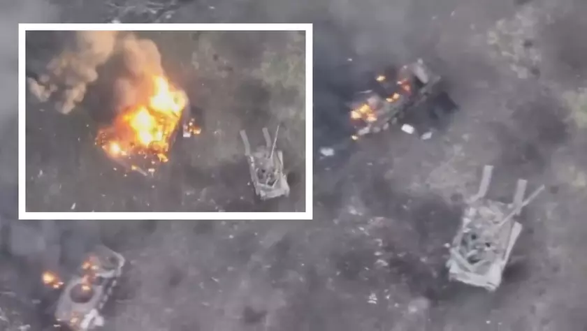 Украинские силы в одном бою уничтожили два российских танка Т-80БВ и две боевые машины пехоты