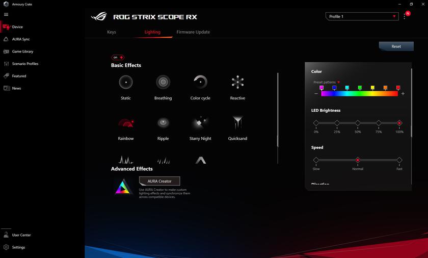 ASUS ROG Strix Scope RX Review: an Opto-Mechanical Gaming Keyboard with Water Protection-27