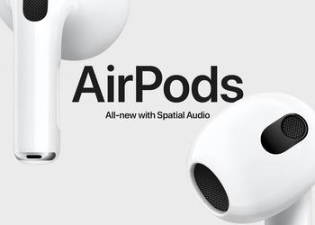 AirPods 3 with Dolby Atmos, Spatial Audio and up to 30 hours of battery life, available at Amazon for $20 off