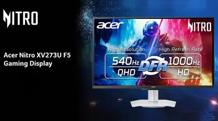 Acer Nitro XV273U F5 : 1 000 Hz pour 599 €, mais seulement en 720p