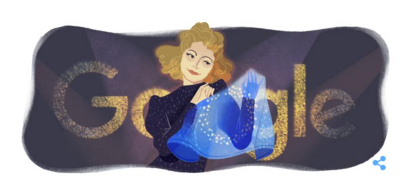 Дудл Google празднует 110 лет со дня рождения Клавдии Шульженко