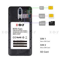 XGODY 9T Pro 6.26" 19:9 Smartphone Android 9.0 2GB 16GB Waterdrop Screen Mobile Phone MTK6580 Quad Core Dual Sim GPS 5MP 2800mAh