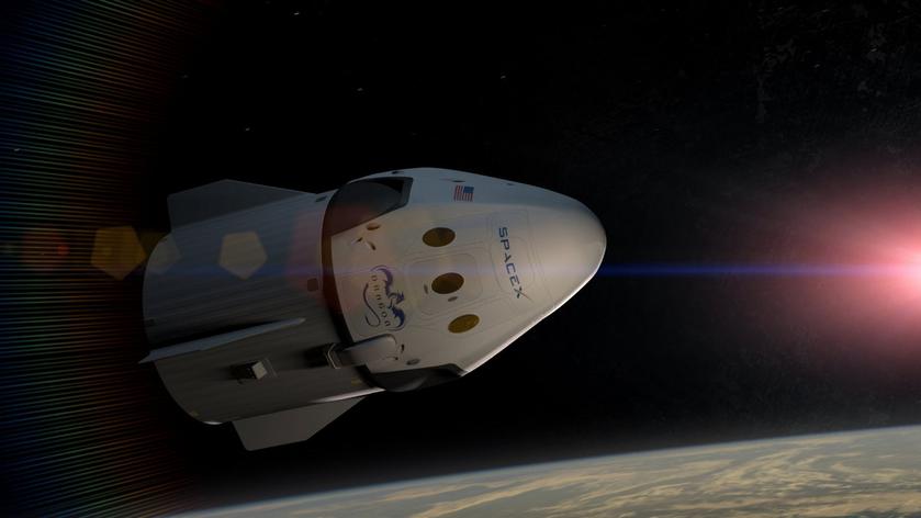 Илон Маск показал пассажирский корабль SpaceX Crew Dragon в безэховой камере