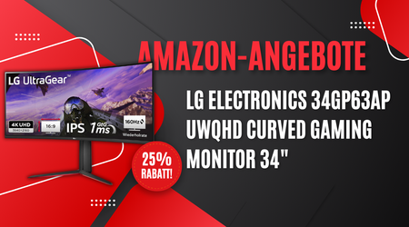 LG 34GP63AP-B: Curved Gaming-Monitor mit 25% Rabatt – Jetzt nur 284,99€!