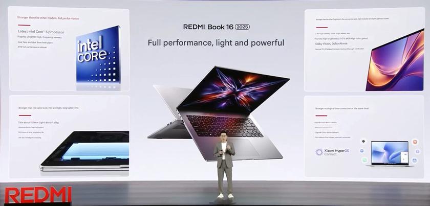 Xiaomi представляет новинку: RedmiBook (2025) с процессором Intel Core 5 и рекордными 19 часами автономности