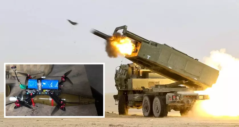 Украинский FPV-дрон Pegas и HIMARS уничтожили пару российских самоходных гаубиц 2С5 «Гиацинт-С»