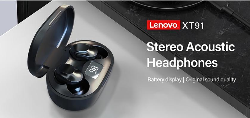 TWS-наушники Lenovo XT91 (QT81) c портом USB-C и защитой от воды продают на AliExpress за $13