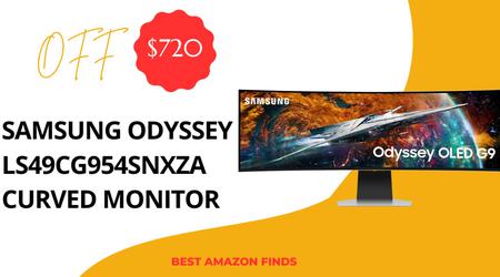 SAMSUNG Odyssey LS49CG954SNXZA Curved Monitor - NOW $720 Off Limited Time Deal!