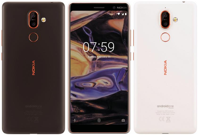 Real photo of Nokia 7 Plus with full-screen design