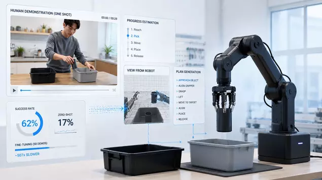 A robot learns a new skill ...
