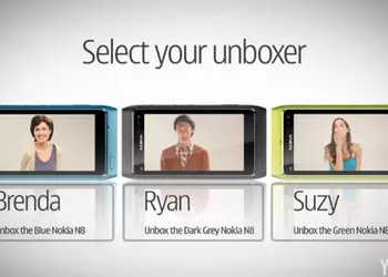 Интерактивная официальная распаковка Nokia N8 на видео