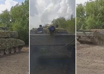 Вооружённые Силы Украины впервые показали немецкий танк Leopard 2A4 с камуфляжной системой Barracuda MCS