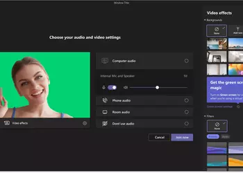 Microsfot добавила в Teams функцию зеленого экрана