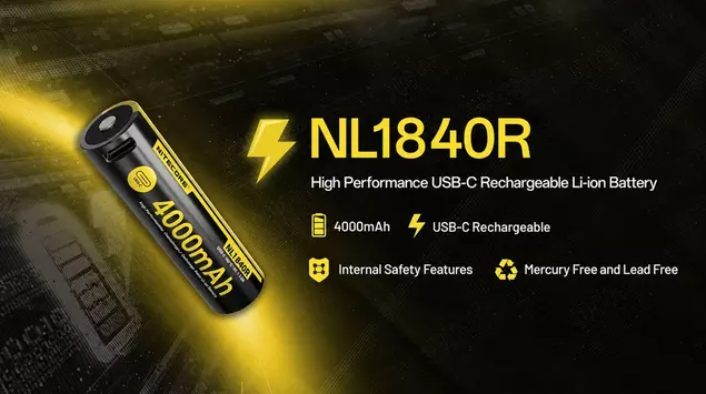 Nitecore NL1840R: a 4,000mAh 18650 battery ...