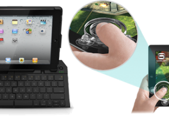 Джойстик на присосках и складной чехол-клавиатура для iPad от Logitech