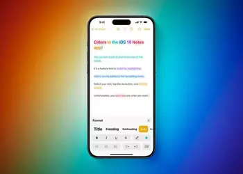Приложение "Notes" для iOS 18 получает цветное выделение текста