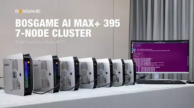 Seven mini-PCs, one AI cluster: Bosgame ...