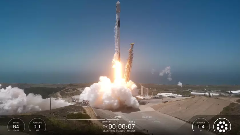 Старт Falcon 9 с базы Ванденберг