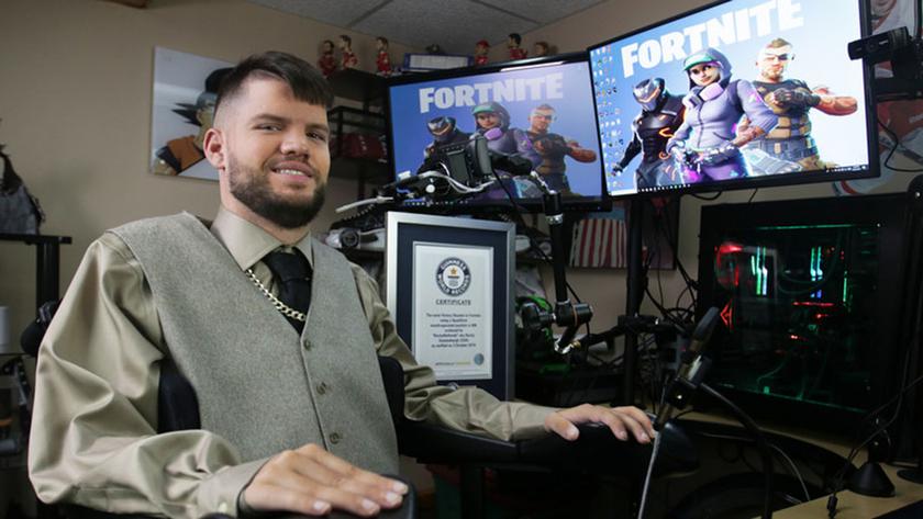 509 побед без рук: парализованный геймер установил рекорд в Fortnite