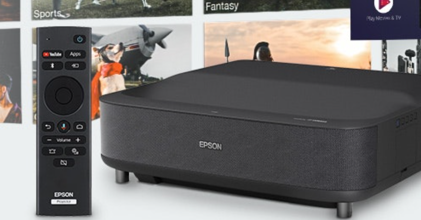 Epson EpiqVision Ultra Short Throw LS300 best projector with speakers